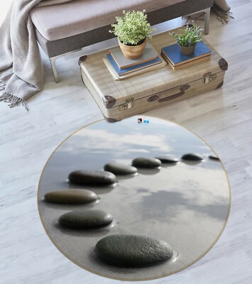 3D Black Pebbles ZHUA2017 Game Non Slip Rug Mat Photo Carpet Zoe | eBay ...