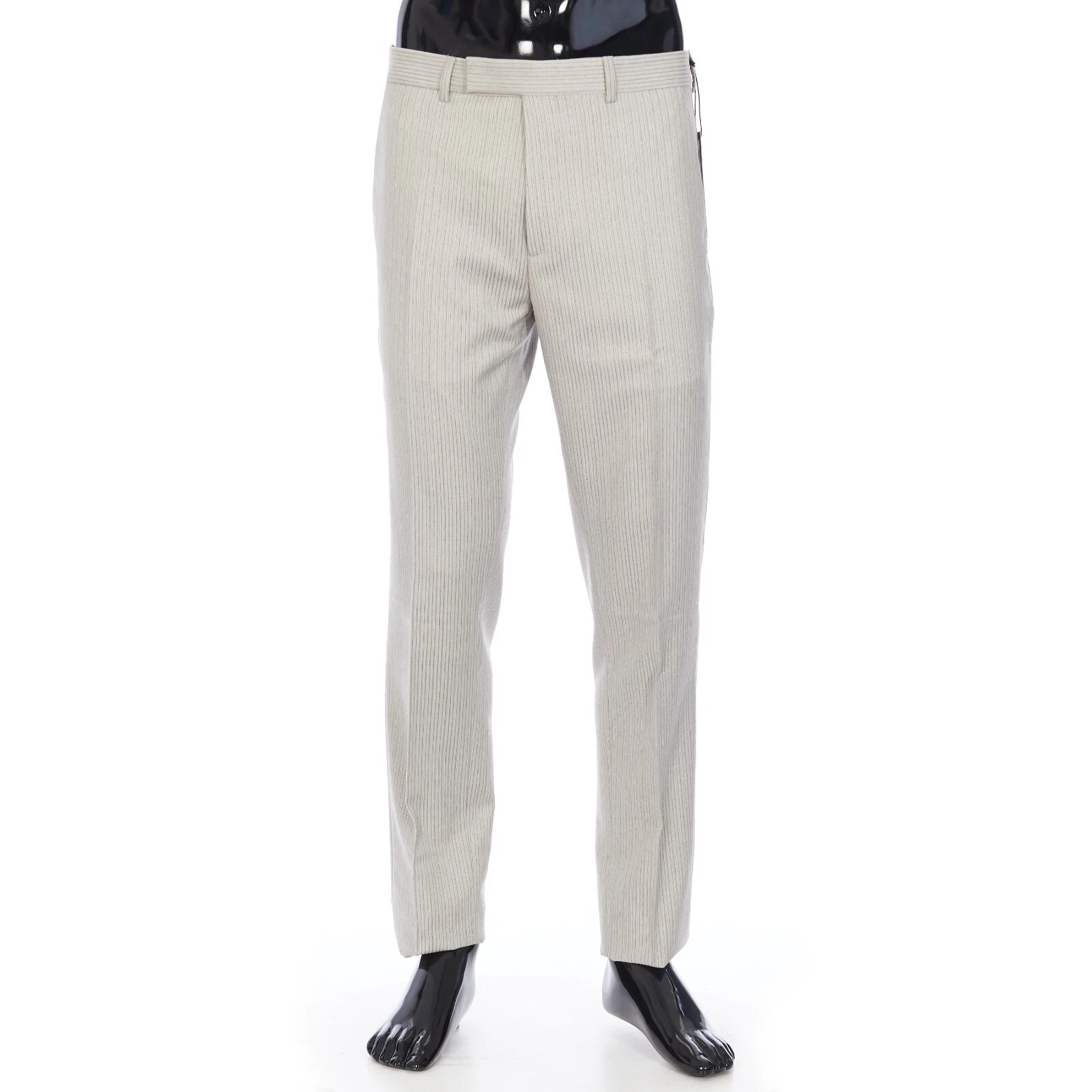 Pantalon pantalon à rayures DIOR en sergé de laine beige