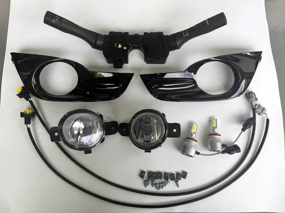 LED Fog Lamps Headligh Switch & Wiring & Bezel For Nissan Altima 2013 2014 2015 - Image 2 of 4