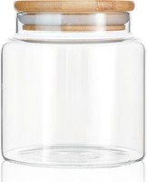 Vorratsdosen Glas Mit Deckel, 480ML VorratsgläSer Mit Luftdicht Bambusdeckel,