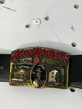 JACK DANIELS rare multicolor OLD TIME TENNESSEE WHISKEY BELT VTG. 1989