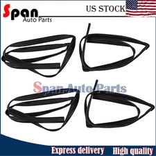 4 Pcs For 2006-2011 Honda Civic Sedan Door Glass Run Channel Weather Window Seal