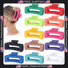 Large Hair Claw Clips 12 Pack for Thick, Curly Hair - 4.2 Inch Non-Slip