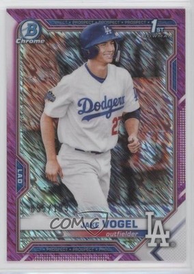 2021 Bowman Chrome Prospects Fuchsia Shimmer Refractor 55/199 Jake Vogel 6ks