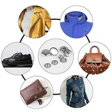 325Pcs Heavy Duty Snap Fasteners Press Studs Kit With Nickel Free Plating Craft