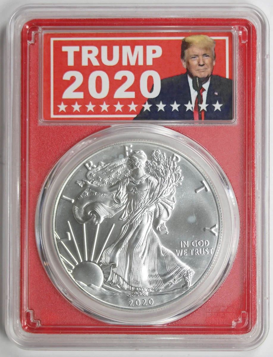 【新品】イーグル銀貨 Eagleトランプ大統領 2020 PCGS MS70 American Eagle MS 70 Graded 2020 Silver Bullion Coins for sale | eBay