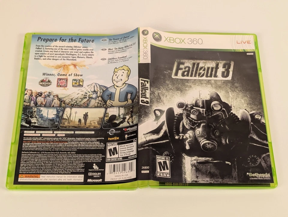 Fallout 3 (Microsoft Xbox 360, 2008) ➡️CIB Complete  - Tested - Excellent 📀! - Image 4 of 4
