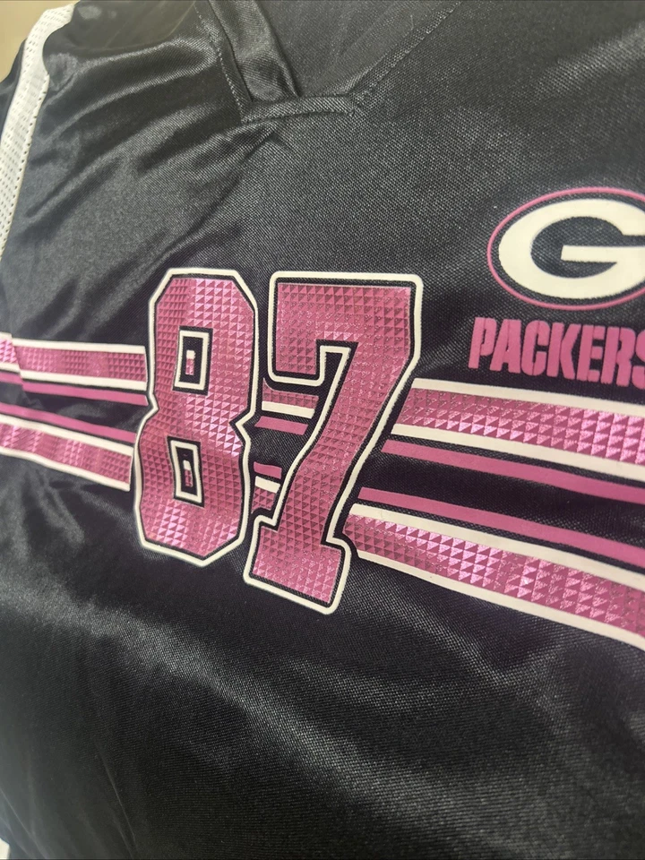 Camiseta deportiva negra y rosa del equipo de los Green Bay Packers de la NFL Jordy Nelson #87 para mujer talla L Foto 4 de 4