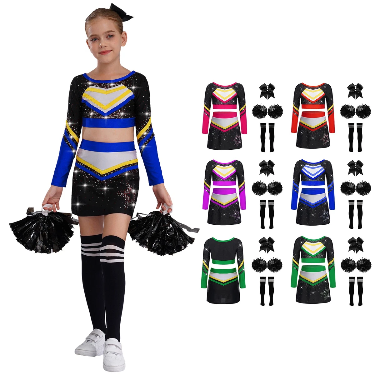 Costume Cheerleader Zombie Per Bambina FIESTAS GUIRCA - Rosso E Bianco