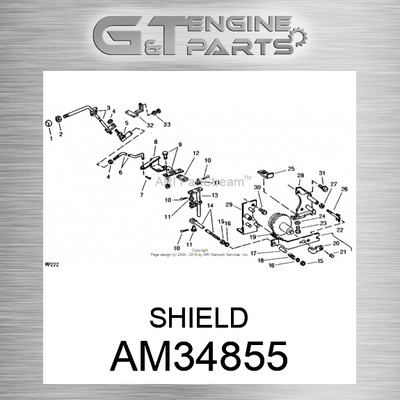 AM34855 SHIELD fits JOHN DEERE (New OEM)