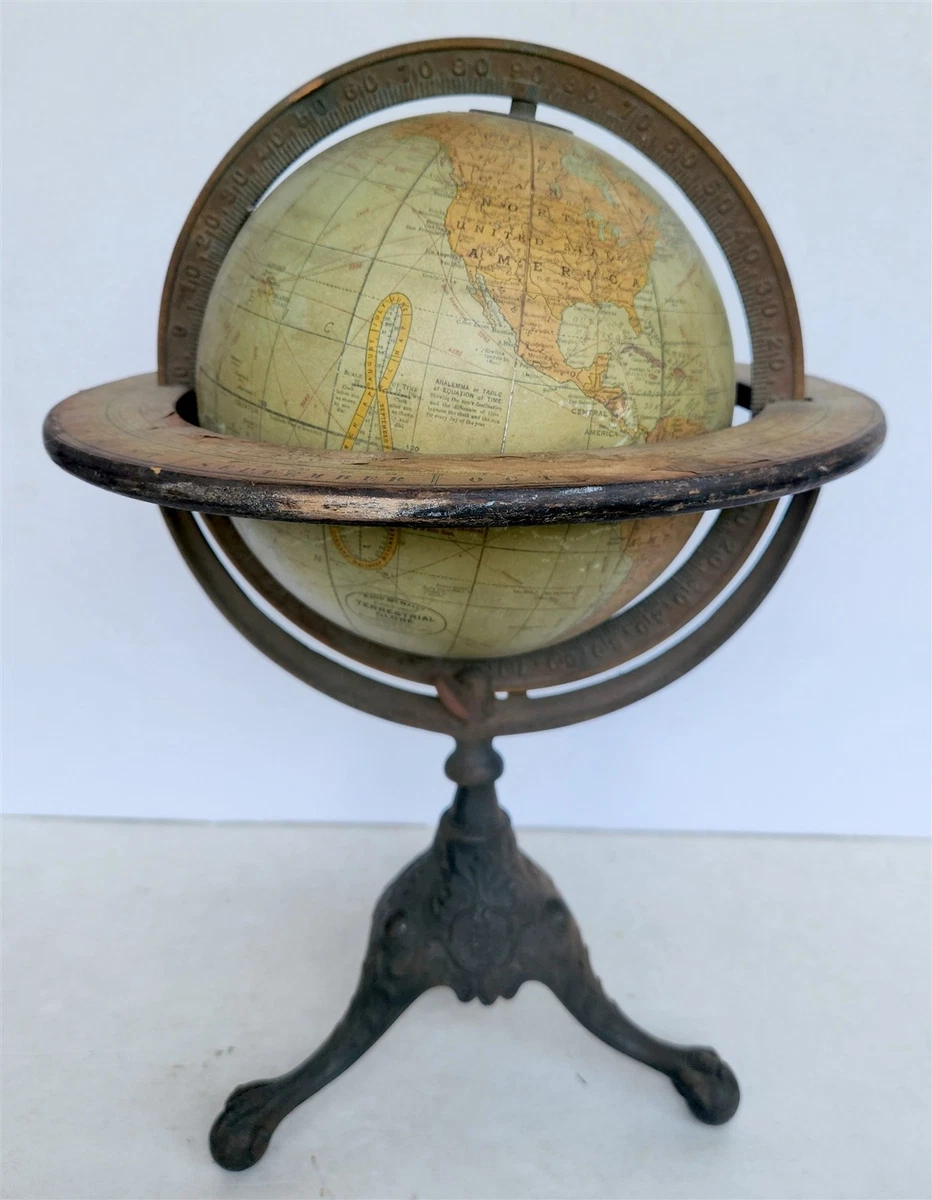 Rand McNally & Co. Antique Original Antique World Globes