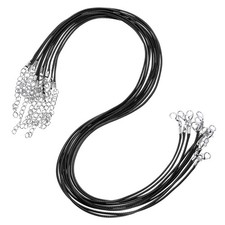 10pcs 18 Inch Waxed Necklace Cord 1.5mm for Jewelry Making, Black