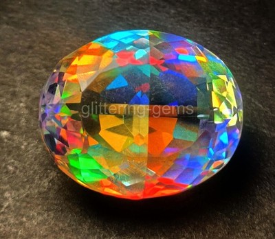 70.20 Ct Natural Mystic Topaz IGL Certified Gems Rainbow Color Oval Shape 5JOX