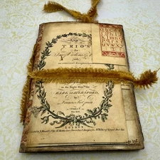 Handmade Junk Journal Folio & Ephemera Holder -  Collage Print Handmade 