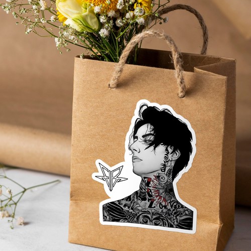 Pegatinas Ronnie Radke - Pegatinas de vinilo troqueladas impermeables - 9 piezas pegatinas - Imagen 4 de 10