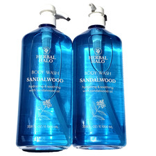 2 Pack Herbal Halo Body Wash Sandalwood Hydrating & Soothing 33.8oz 0.89 per gallon