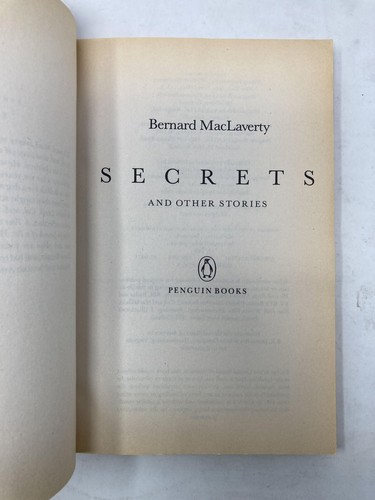 Secrets by Bernard MacLaverty First 1st Edition VG PB 1985 - Bild 3 von 7