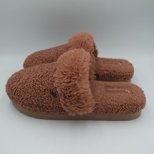 Koolaburra by UGG Womens Pink Sherpa Faux Fur Scuff Slippers Size 10.5 Cozy Y2K