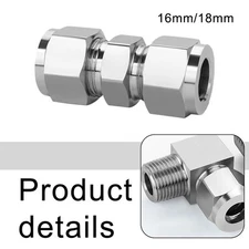 304 Stainless Steel Pipe Ferrule Joint for Straight Through Connection