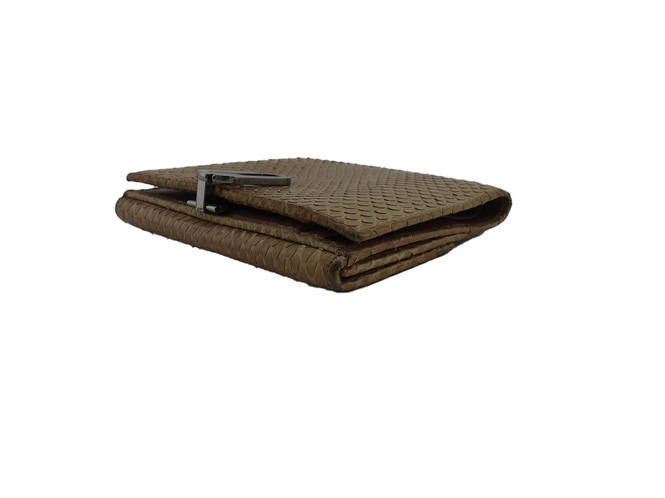 Gucci Python Wall Bifold Wallet Pink Beige M Used - image 3