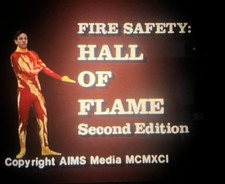 16mm AIMS Colour Film:'Fire safety: Hall of Flame' (1991)