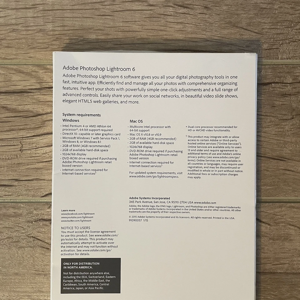 Adobe Photoshop Lightroom 6 for Win/Mac Full Retail Version - Image 2 of 4