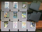 *LOT!* 10 NINTENDO NES Bart Turtles Blades Steel Top Gun 1 & 2 Bayou Shadowgate