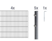 Doppelstabmatten-Set Alberts Typ 6/5/6 800 X 100 Cm Anthrazit