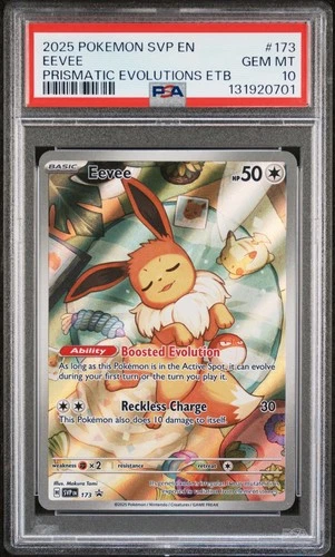 2025 POKEMON SVP EN-SV BLACK STAR PROMO #173 EEVEE PSA 10