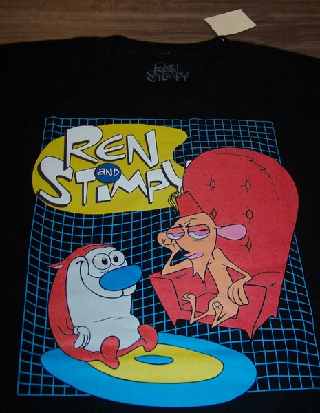 REN & STIMPY NICKELODEON  T-Shirt MENS 2XL XXL  NEW w/ TAG Black