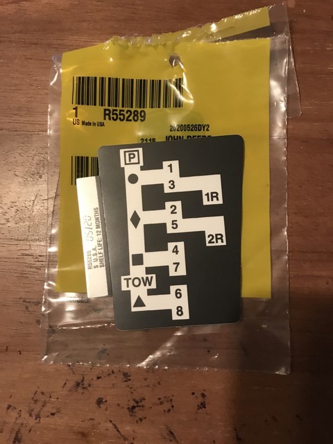 John Deere Shift Pattern Label Decal R552 For Sale Online Ebay