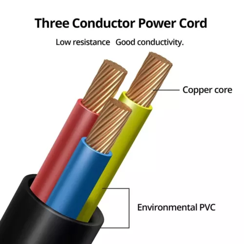 5ft 3-Prong Mickey Mouse AC Power Cord Cable For Laptop PC Printer Adapter Mains - Picture 2 of 5