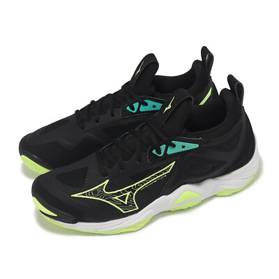 Mizuno Wave Momentum Black Green Men Volleyball Sports