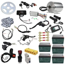 60V 2500W Brushless Electric Bike Motor Controller Battery Kit Bicycle Tricycle