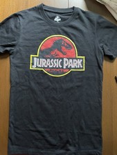 New Womens Jurassic Park Paint Style T Rex Dinosaur Logo Shirt Jurassic World