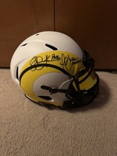 Eric Dickerson/Marshall Faulk Signed Speed Authentic Helmet W/HOF Beckett Rams