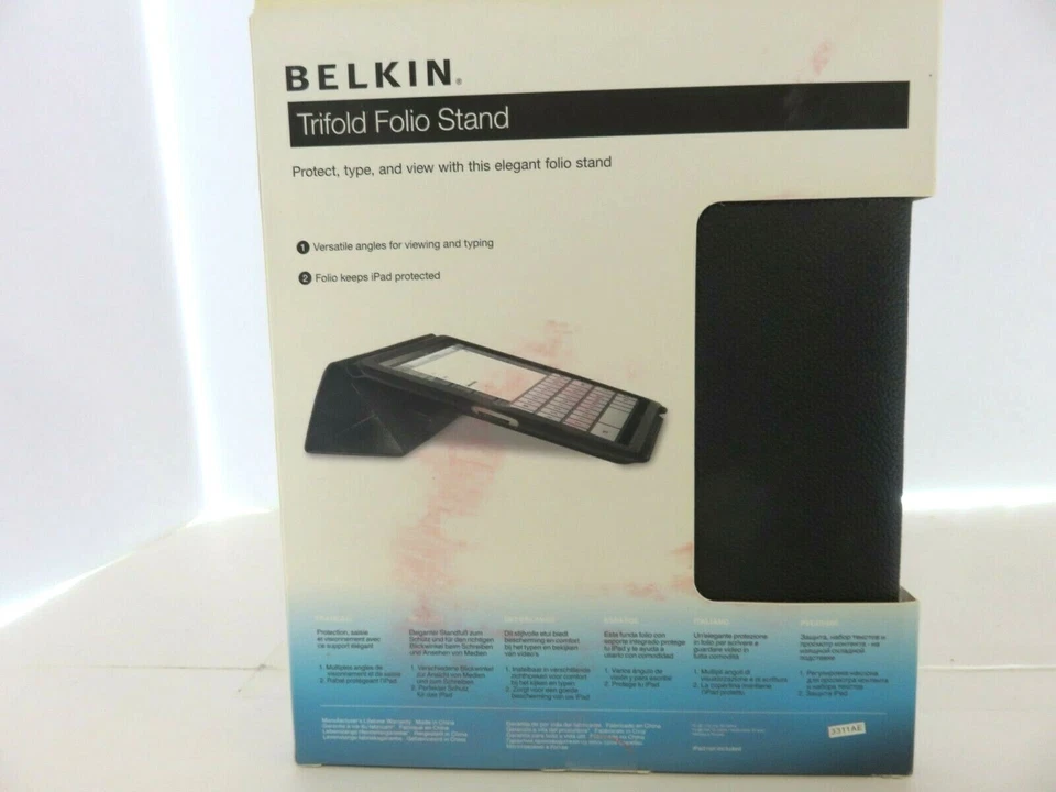 Soporte tipo folio triple Belkin - negro (para iPad 2 con cámara) Foto 2 de 2