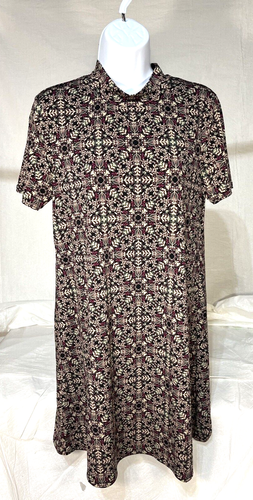 T-shirt femme BCBGeneration taille M col faux une ligne robe multicolore à fleurs