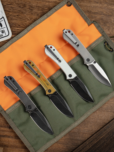 NUKNIVES Kumpanter Small Folding Pocket Knife S13 , Titanium sandblasted - Picture 7 of 8