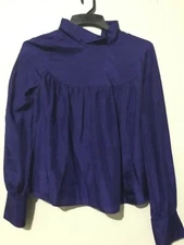 Sunner Indigo Size XS Stylish Modern High Neck Tunic Women Top Blouse