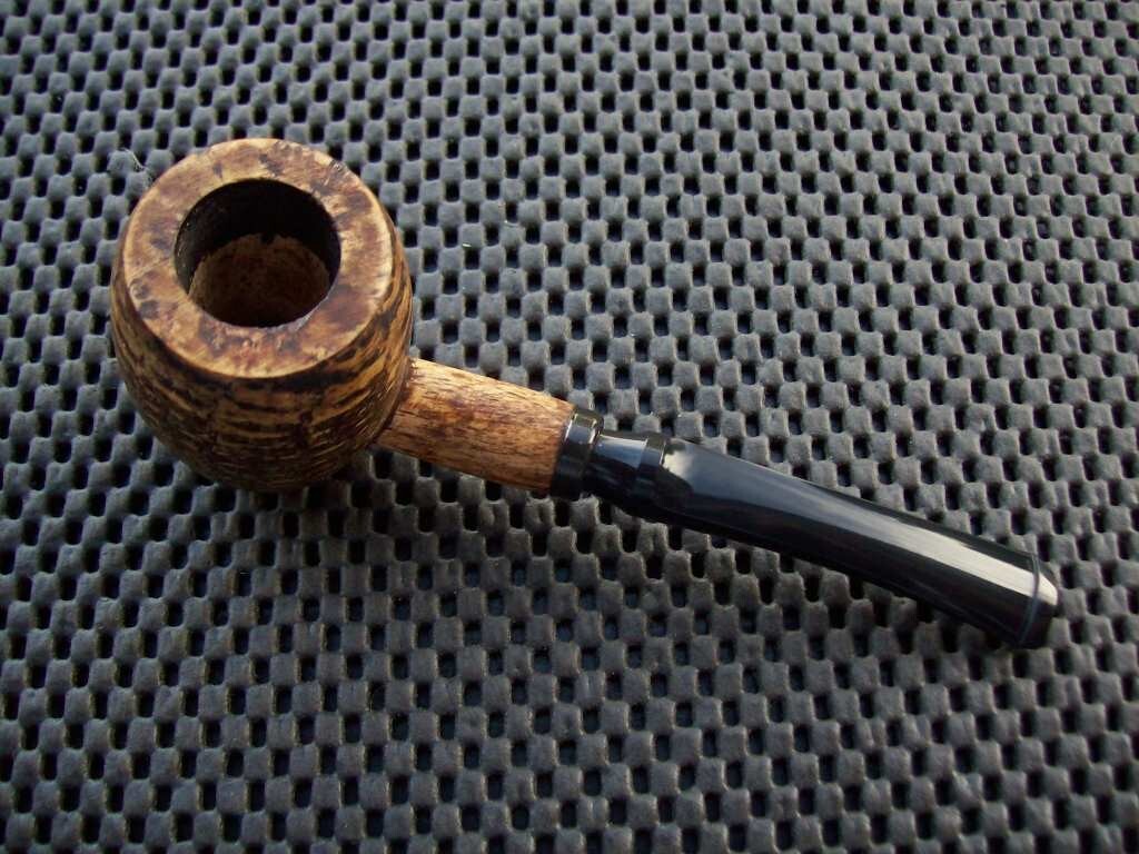 Missouri Meerschaum Corn Cob Pipe Country Gentleman Bent Black Danish