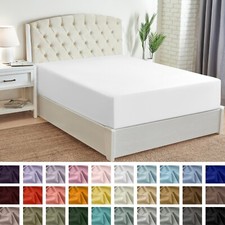 Extra Deep Pocket Fitted Sheet Queen-60"x80" 1000TC Egyptian Cotton Solid Color