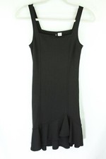 HOT BUY 🔥 H&M Women's Dress Size XS Black Ruffle Sleeveless Bodycon