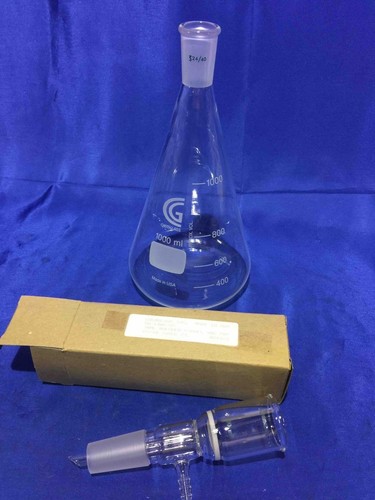 24/40 Vacuum Filter Kit 30mL 1 Liter flask Medium Frit - Picture 2 of 2