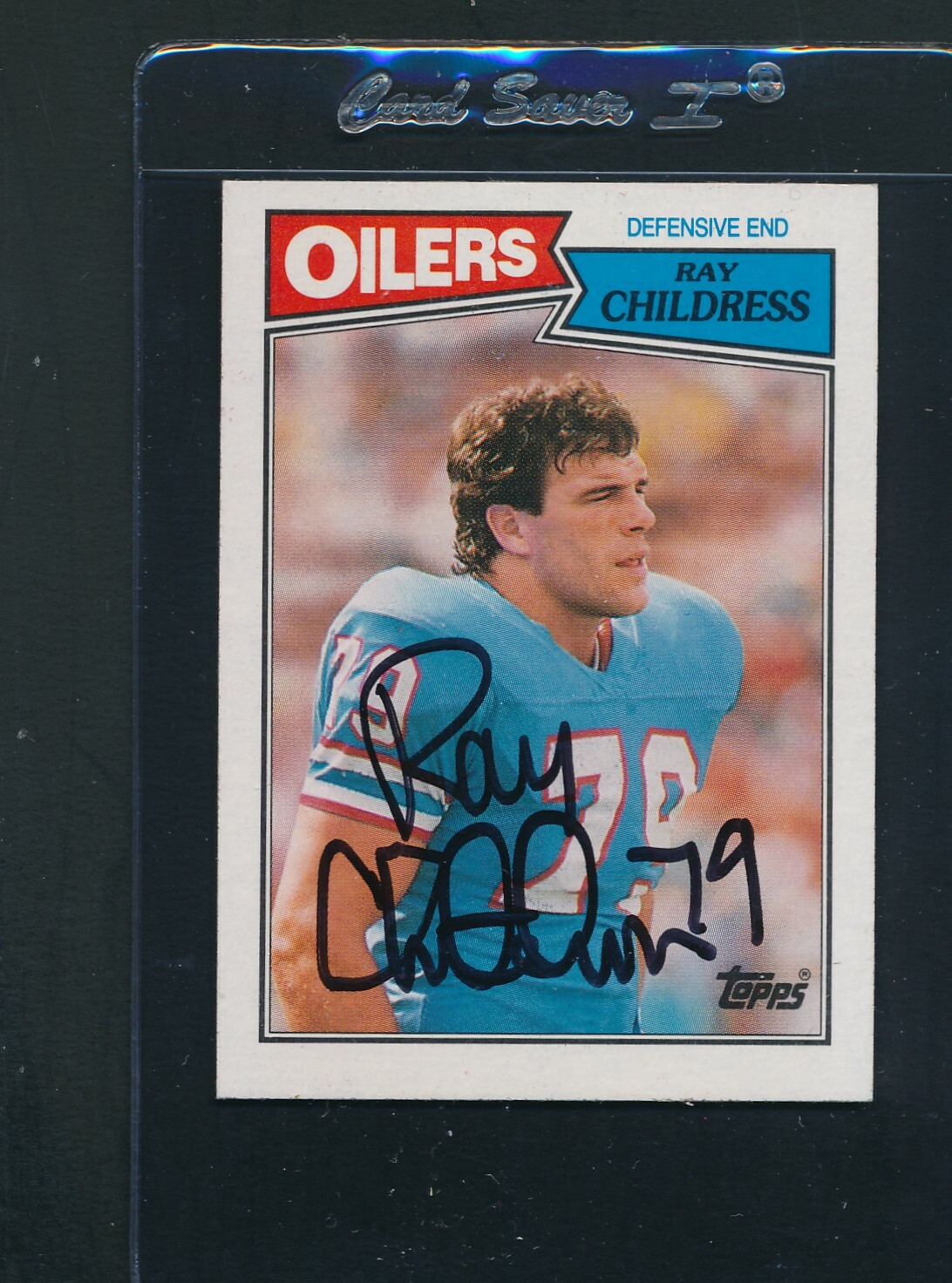 1987 Topps 314 Ray Childress Oilers Signed Auto *B6390 eBay
