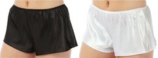 Ladies Satin French Knickers Boxer Style By BHS Shorts In Black or White