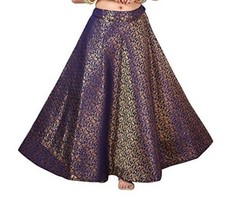 Traditional Ethnic Women Brocade Chanderi Silk Skirt for Festival  Wedding Wear