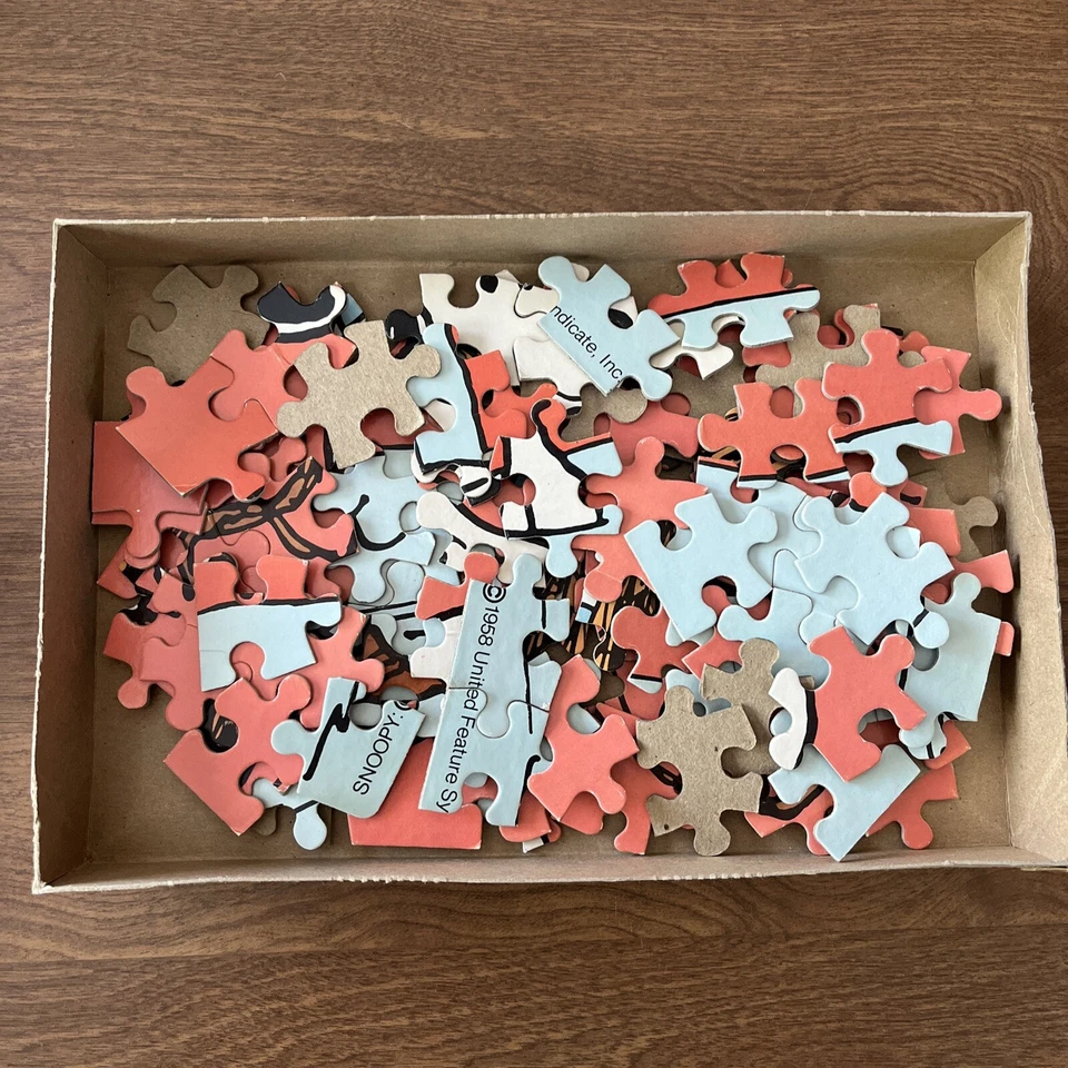 Rompecabezas MB Vintage Peanuts Series 4382-6, 100 piezas, usado Foto 2 de 4