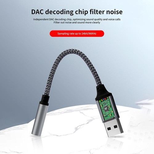 USB do 3,5 mm mikrofon/słuchawki jack stereo zestaw słuchawkowy audio karta dźwiękowa adapter DES - Zdjęcie 6 z 16