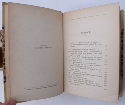 Manzoni I PROMESSI SPOSI Brani inediti 2 vol HOEPLI 1905 a cura Giovanni Sforza - Foto 4 di 11